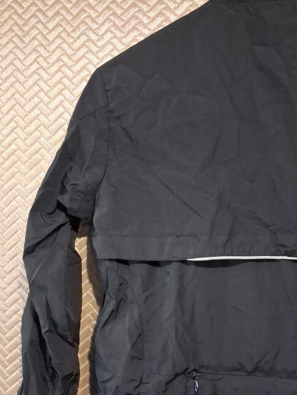 Womens Black Lightweight Zip Jacket with Reflective Trim